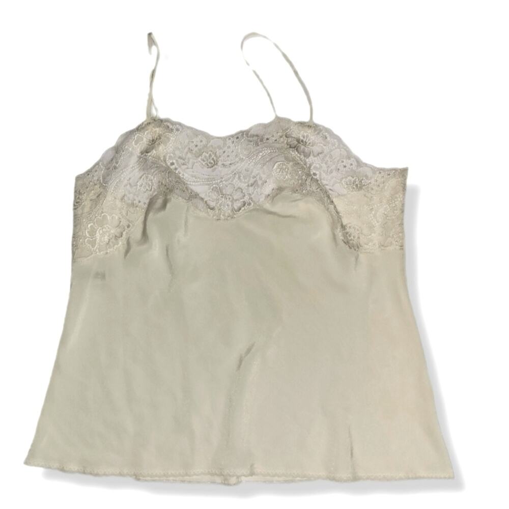 VTG Wacoal Womens 34 Y2K Parisian Lace Boho Dainty Soft Girl Camisole Tank Top